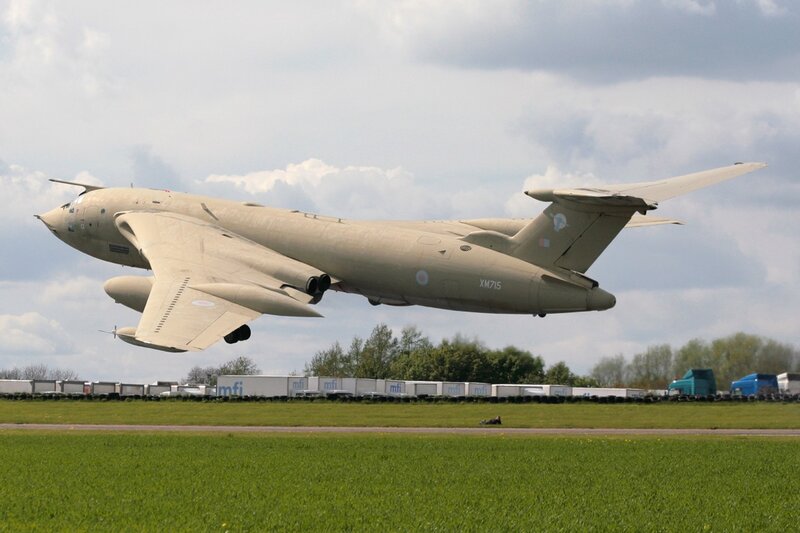 Military Jet Taking Off — Green