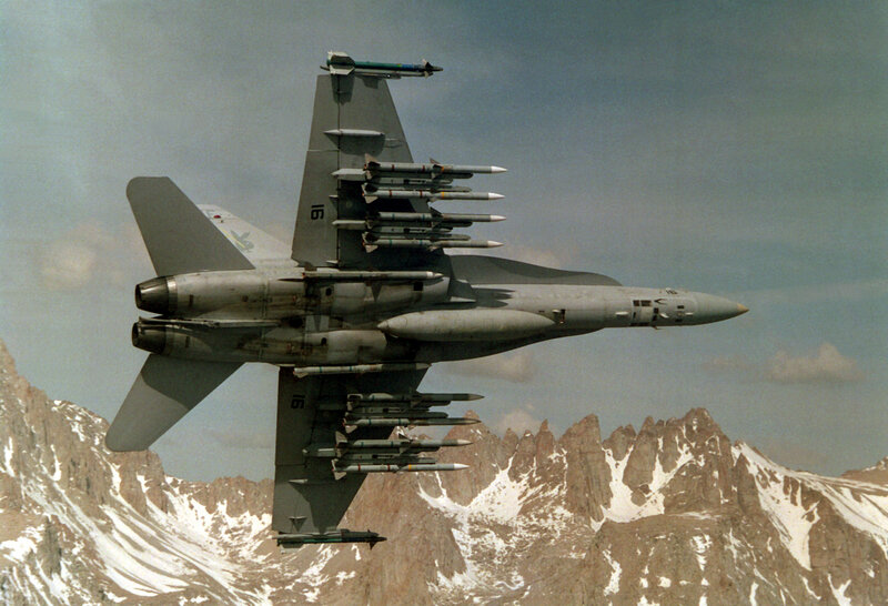 Military Jet with Missiles — Gray