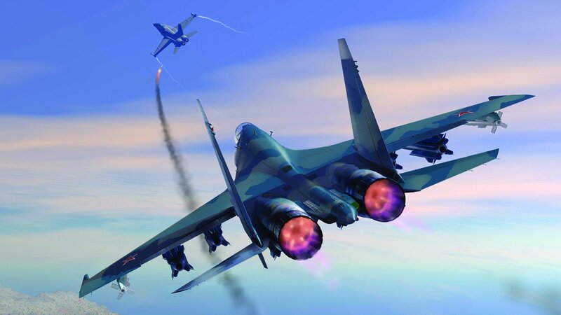 Military Jets in Flight — Blue, Dramatic, Sunset, Digital Art, Aircraft