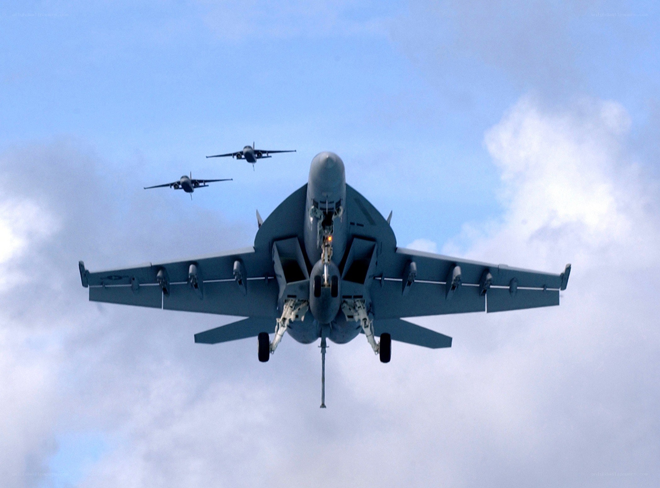 Military jets in formation