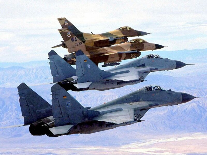 Military jets in formation