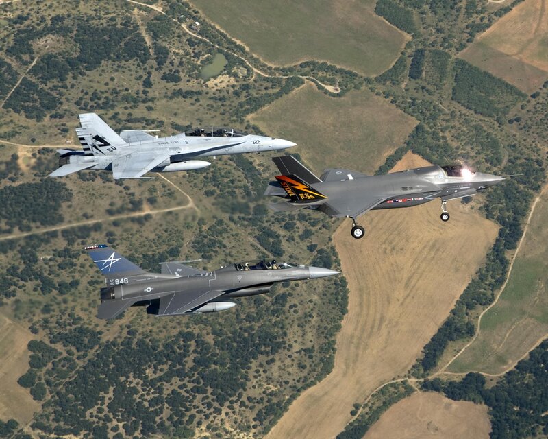 Military jets in formation
