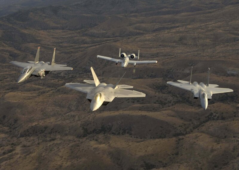 military jets in formation