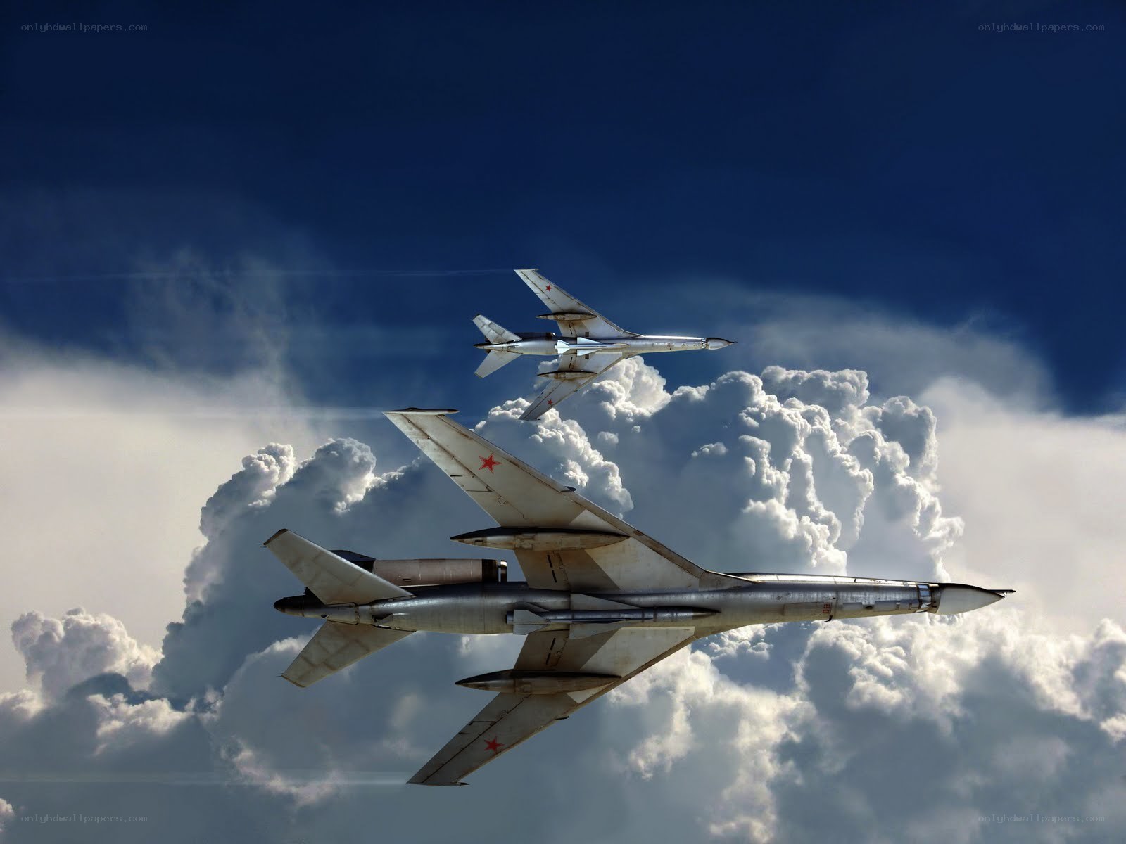 Military jets in formation