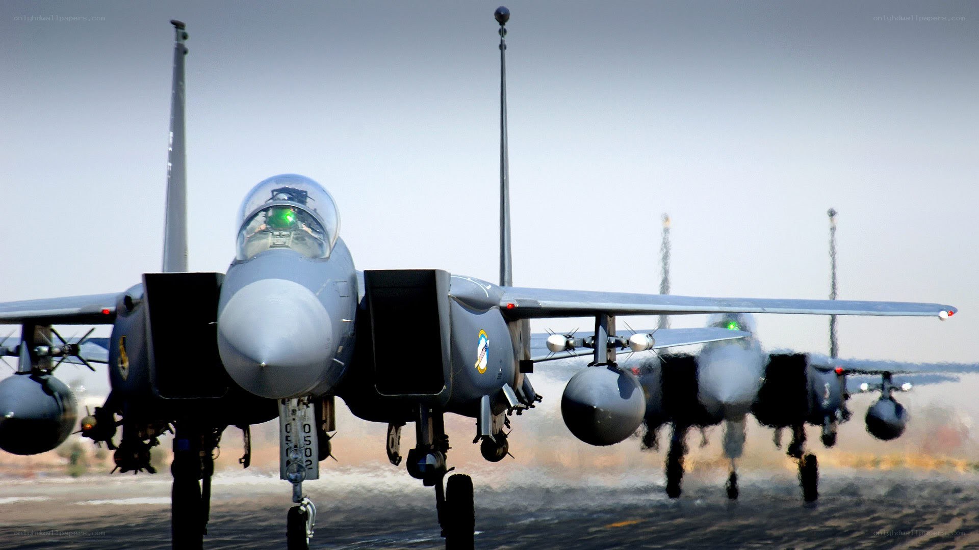 Military jets on a runway