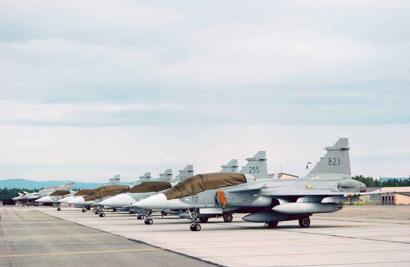Military jets on tarmac
