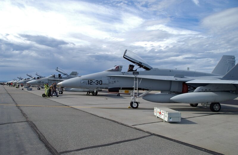 Military jets on tarmac