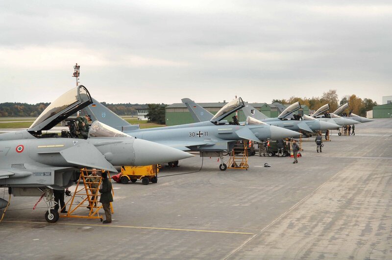 Military jets on tarmac