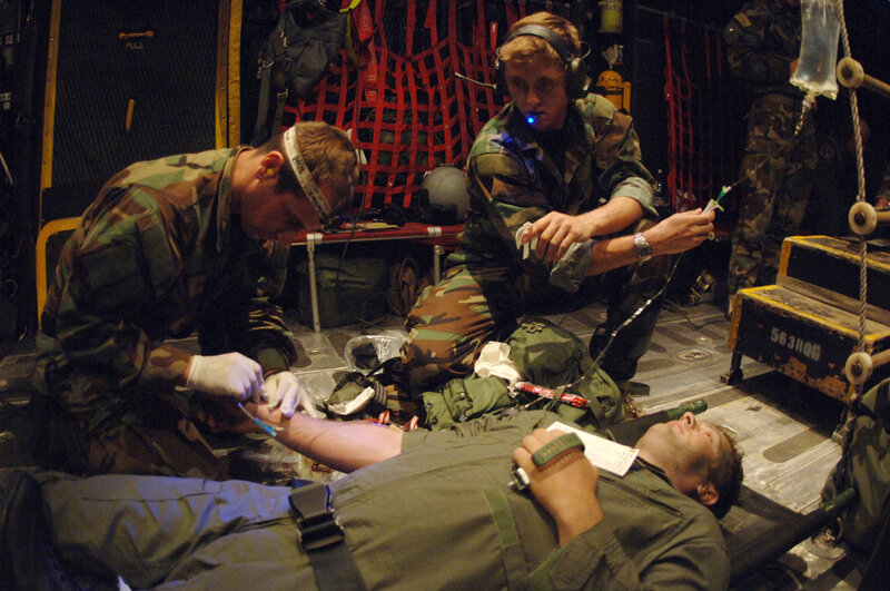 Military medical care in aircraft