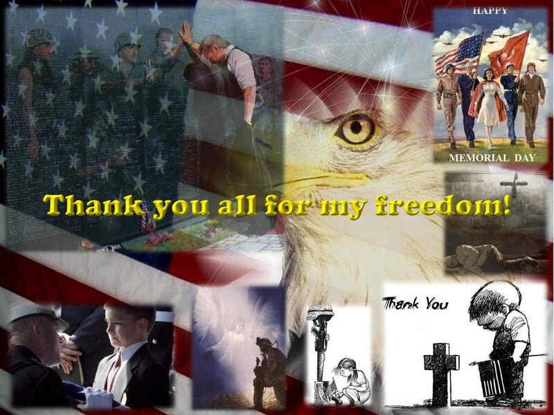 Military Memorial Collage — Red