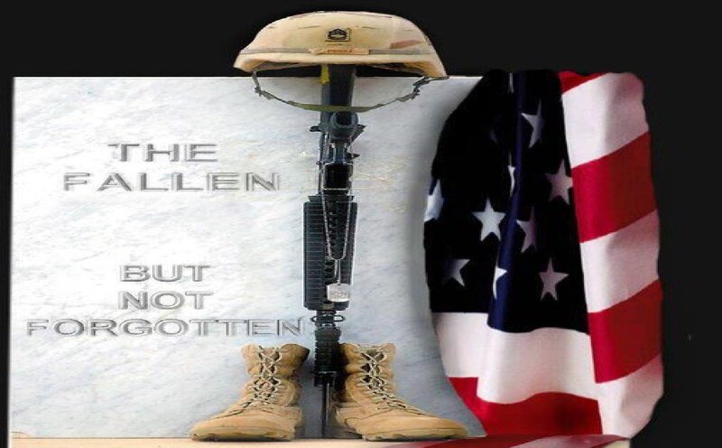 Military Memorial Display