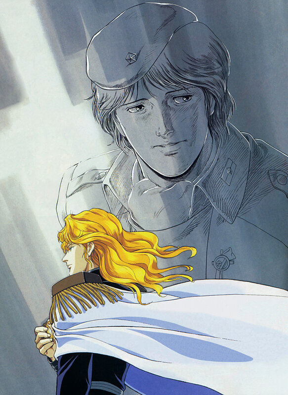 military officer and blonde character