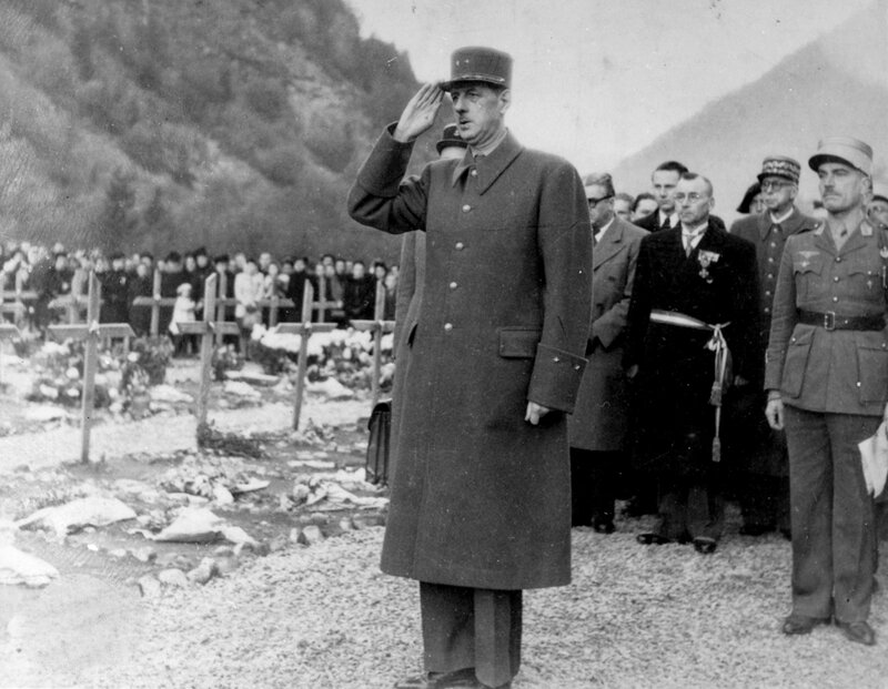 Military officer at a war cemetery