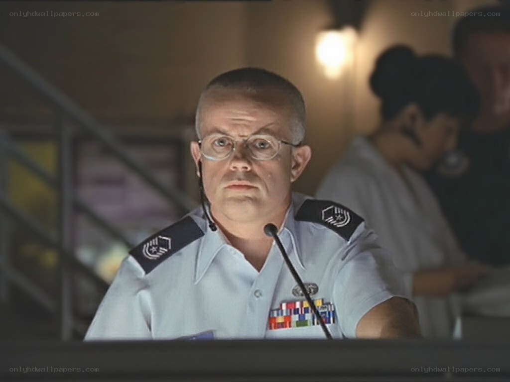 military officer at console