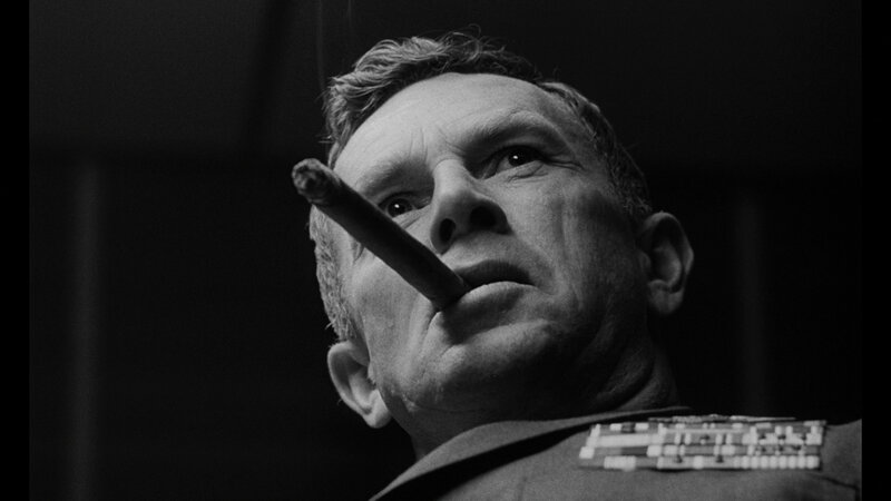 military officer with cigar