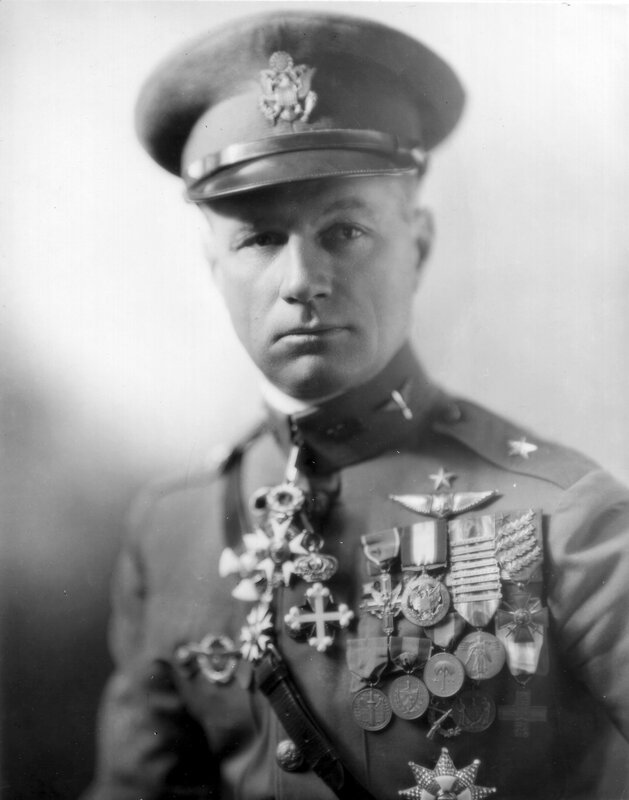 Military officer with medals