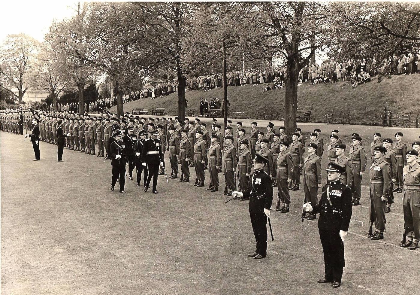 Military parade in park