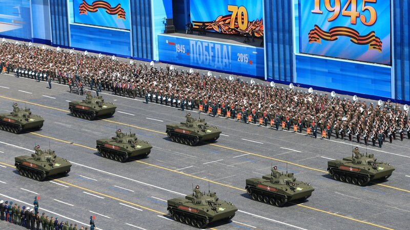 Military Parade on Red Square — Green