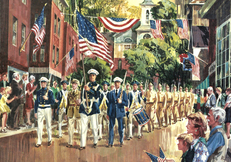 Military Parade — Red, Patriotic