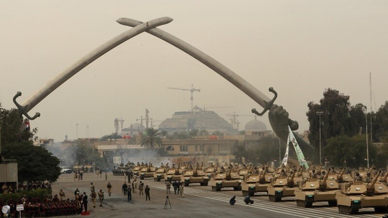 Military Parade with Tanks — Brown