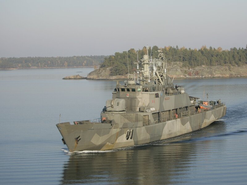 Military Patrol Boat — Gray, Calm
