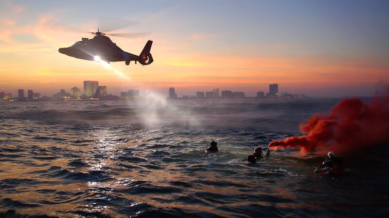 Military Personnel in Water
