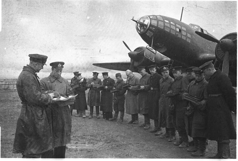 Military personnel with aircraft