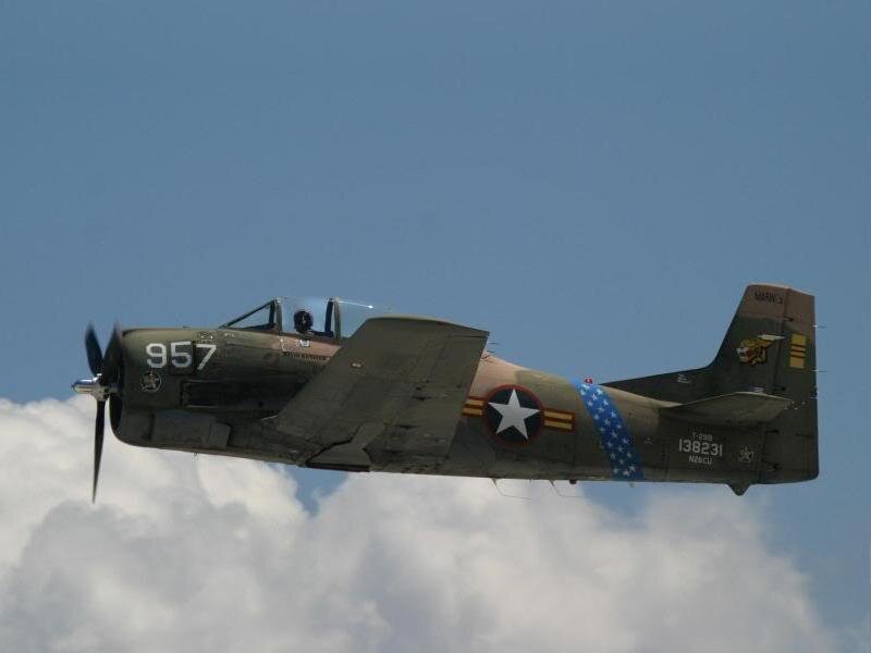 Military Propeller Plane — Green, Clear