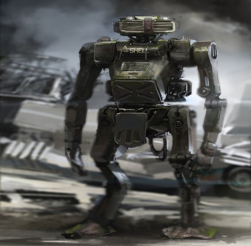 Military Robot Standing