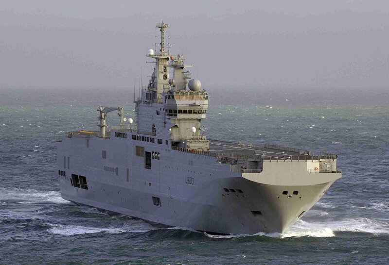 Military ship at sea