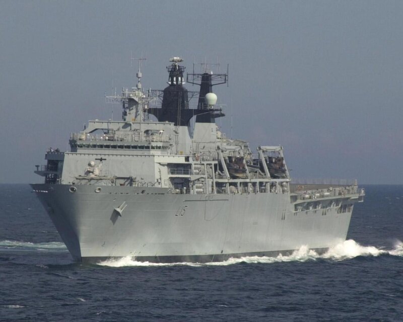 Military Ship at Sea — Gray, Calm, Afternoon