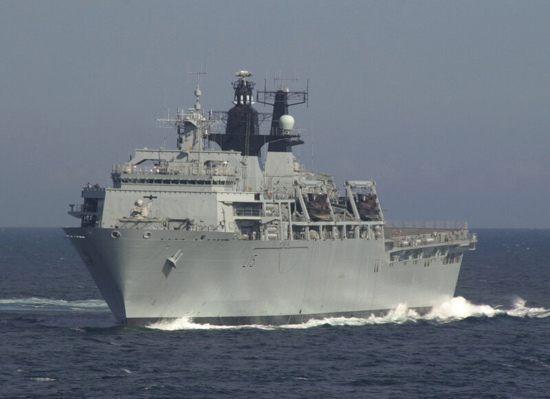 Military Ship at Sea — Gray, Calm
