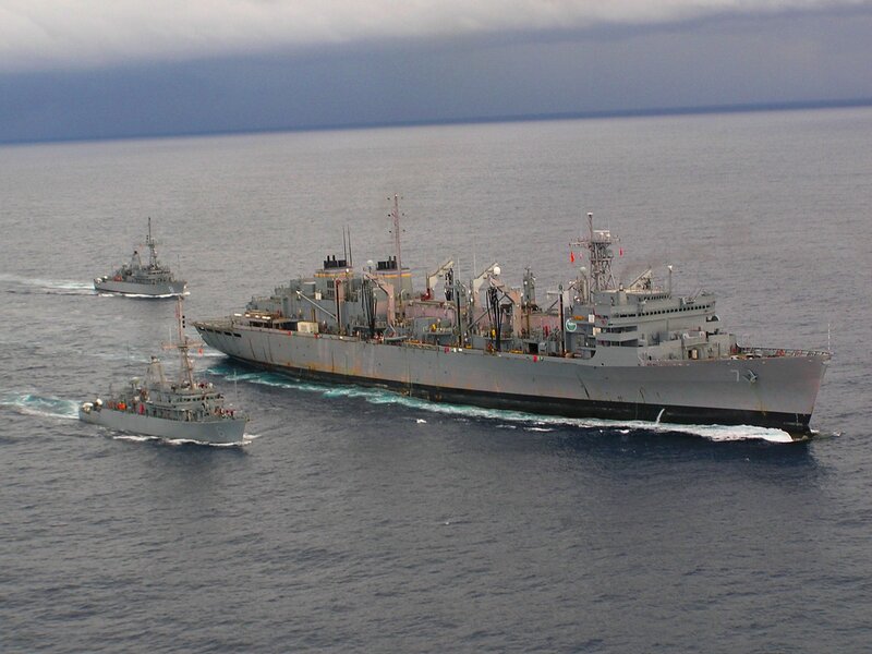Military Ships at Sea — Gray, Dramatic