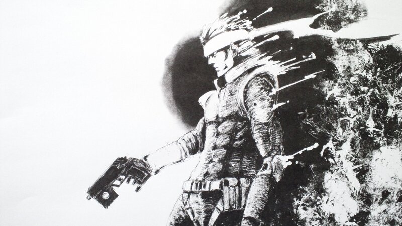 military soldier with gun