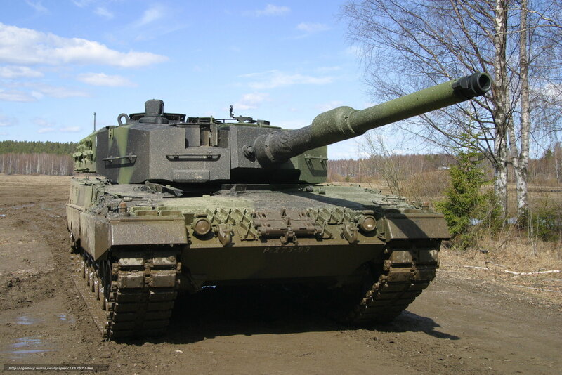 Military Tank — Green, Outdoors