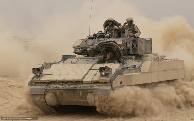 Military Tank in Desert — Tan, Dramatic, Afternoon