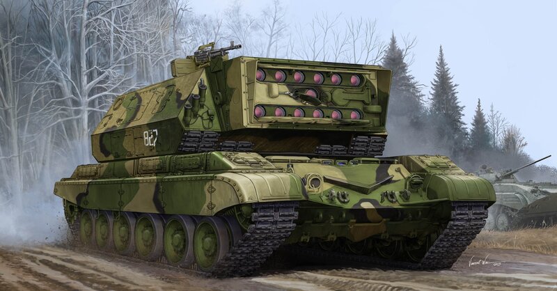 Military Tank in Forest — Green, Dramatic, Winter