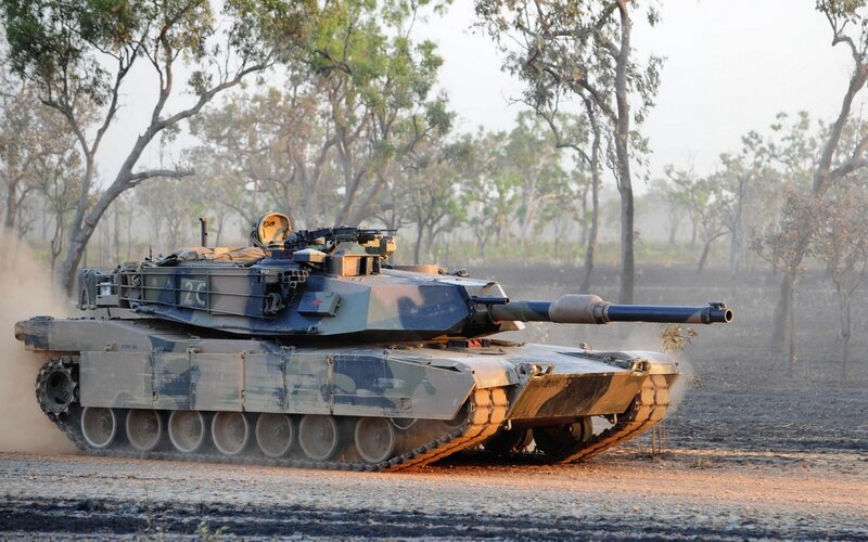 Military Tank in Motion — Green