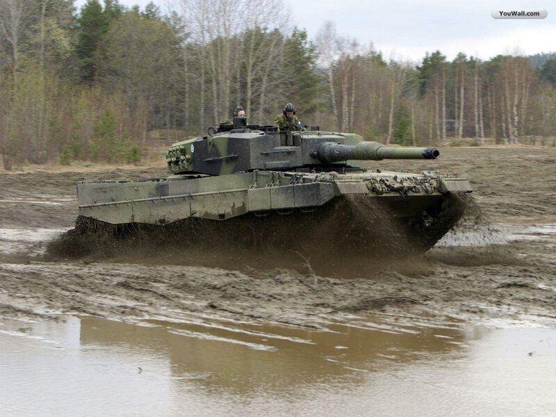 Military Tank in Mud