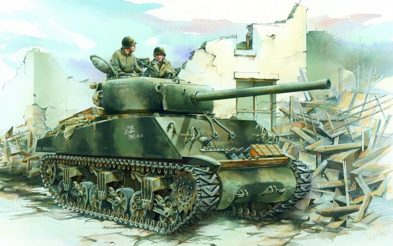 Military Tank in Ruins