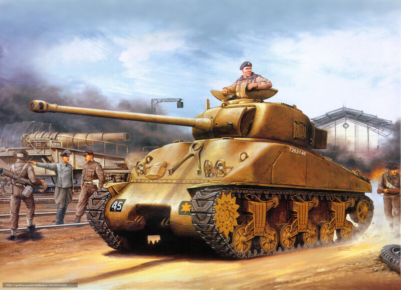 Military Tank on Battlefield