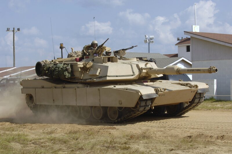Military Tank on Dirt