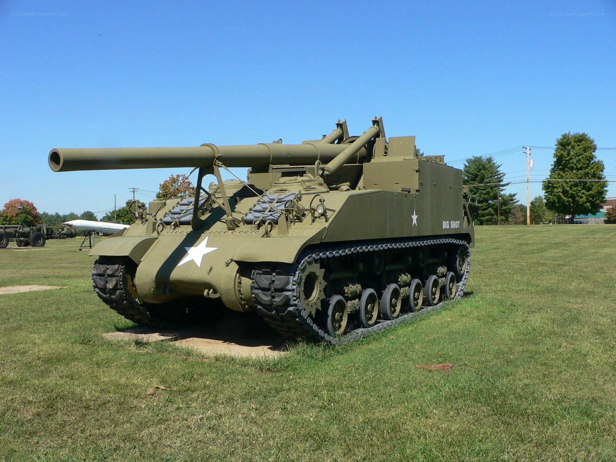 Military tank on display