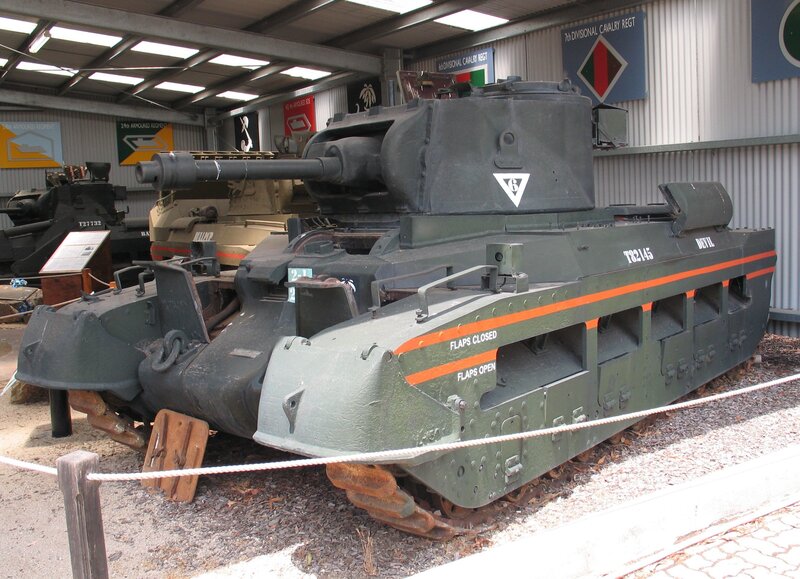 Military tank on display