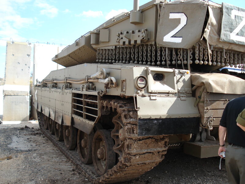 Military tank on display