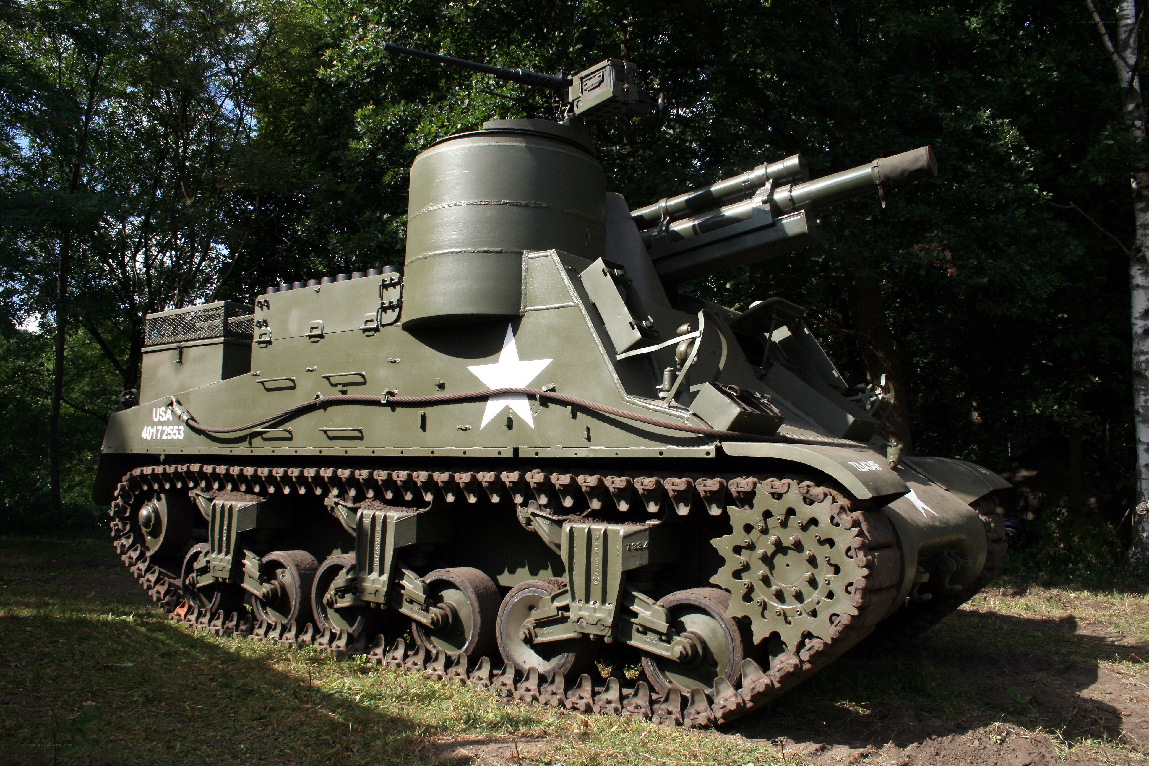 Military tank on display