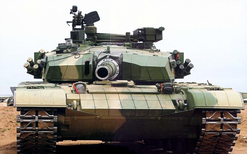 Military tank on display