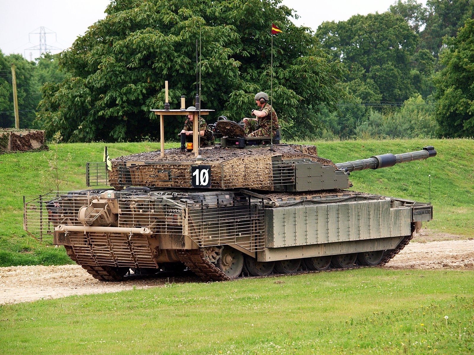 Military tank on display