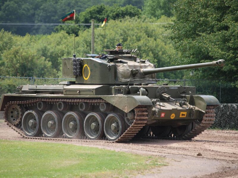 Military tank on display