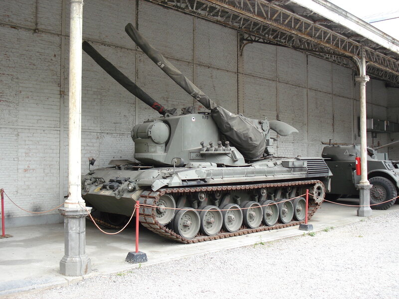 Military Tank on Display — Gray
